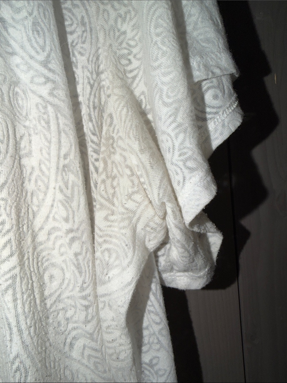 JM Collection White Paisley Open-Front Cardigan - Picture 3 of 3